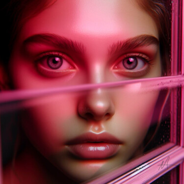 Arte digitale intitolato "pink neon 7" da Allegra Art, Opera d'arte originale, Immagine generata dall'IA