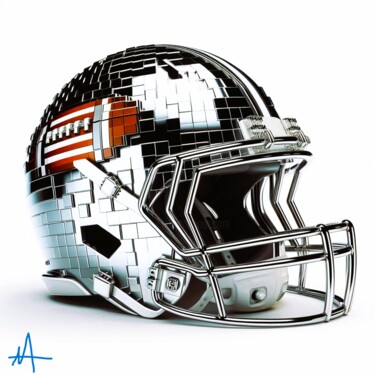 Arts numériques intitulée "football américain…" par Allegra Art, Œuvre d'art originale, Travail numérique 2D