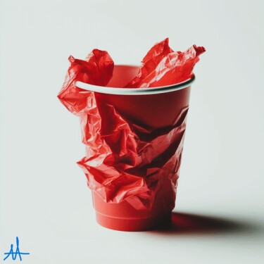 Arts numériques intitulée "goblet rouge n°1" par Allegra Art, Œuvre d'art originale, Travail numérique 2D