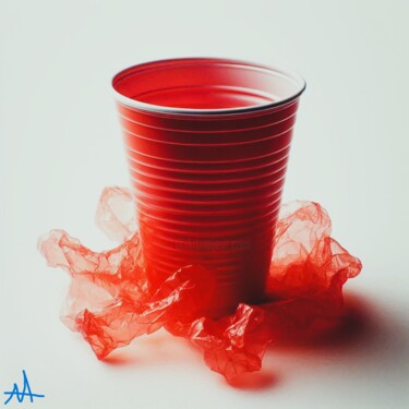 Arts numériques intitulée "goblet rouge n°3" par Allegra Art, Œuvre d'art originale, Travail numérique 2D