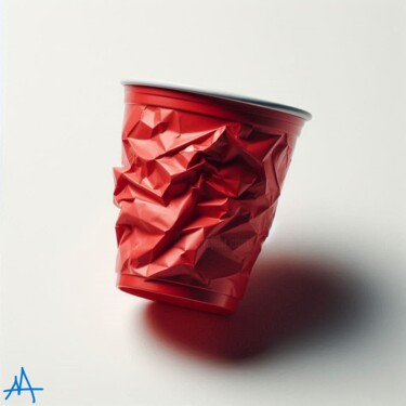 Arts numériques intitulée "goblet rouge n°2" par Allegra Art, Œuvre d'art originale, Travail numérique 2D