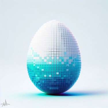 「egg pixels n°4」というタイトルのデジタルアーツ Allegra Artによって, オリジナルのアートワーク, 2Dデジタルワーク