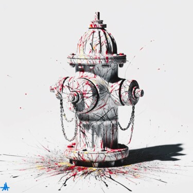 Arts numériques intitulée "bouche d'incendie" par Allegra Art, Œuvre d'art originale, Travail numérique 2D