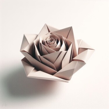 Fotografie getiteld "rose origami" door Allegra Art, Origineel Kunstwerk, 2D Digital Work