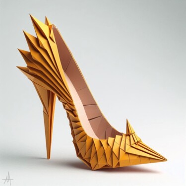 Digital Arts titled "escarpin origami n°1" by Allegra Art, Original Artwork, 2D Digital Work