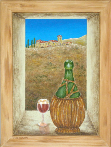 Malerei mit dem Titel "La Veduta" von Allegretto, Original-Kunstwerk, Acryl