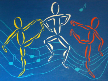 绘画 标题为“Let's dance” 由Allegretto, 原创艺术品, 丙烯