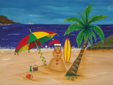 Pintura titulada "Christmas In Kona" por Allegretto, Obra de arte original, Acrílico