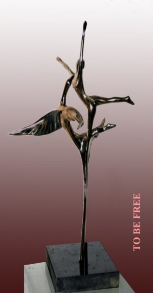 Sculpture intitulée "TO BE FREE" par Ypym Shystyq, Œuvre d'art originale