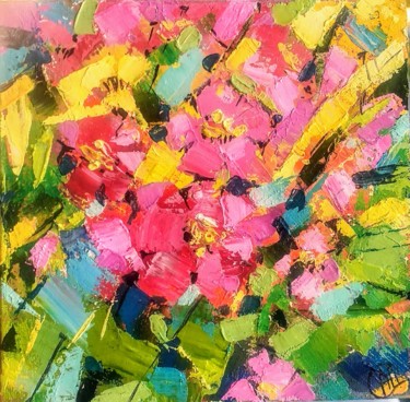 Peinture intitulée "oleander flowers" par Skorokhoart, Œuvre d'art originale, Huile