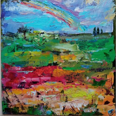 绘画 标题为“Rainbow Ukrainian f…” 由Skorokhoart, 原创艺术品, 油