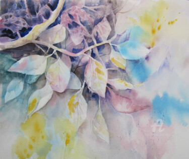 Peinture intitulée "Enchevêtrement-flor…" par Claudette Allosio, Œuvre d'art originale, Aquarelle