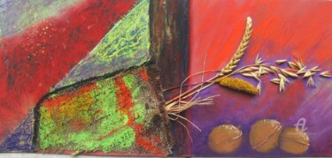 Peinture intitulée "les franquettes" par Claudette Allosio, Œuvre d'art originale, Pastel