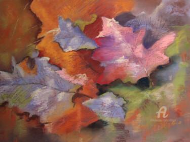 Peinture intitulée "Emporté par le vent…" par Claudette Allosio, Œuvre d'art originale, Pastel