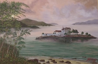 Painting titled "igreja do Bonfim -…" by Almir Tavares, Original Artwork, Oil