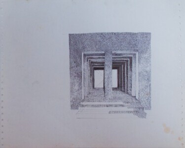 Drawing titled "Kontinuum" by Alois Oberndorfer, Original Artwork, Ink