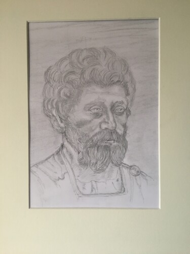 Tekening getiteld "homme" door Andre Lobet, Origineel Kunstwerk, Grafiet