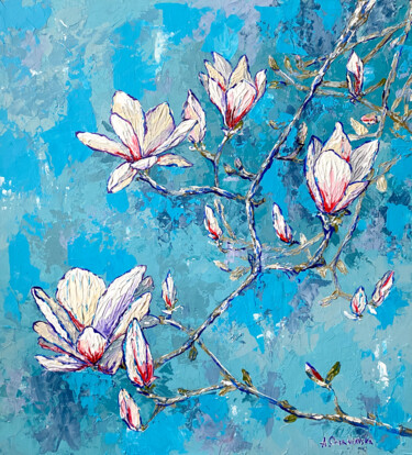 Pintura titulada "Magnolias" por Alona Cherniavska, Obra de arte original, Acrílico