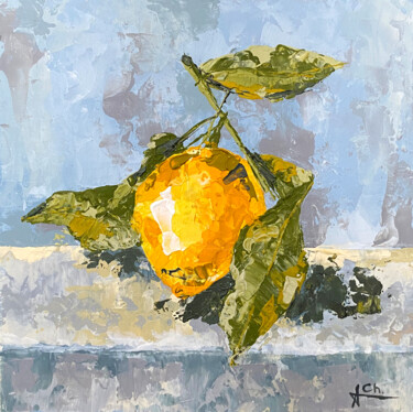 Malerei mit dem Titel "Sunlit Citrus" von Alona Cherniavska, Original-Kunstwerk, Acryl