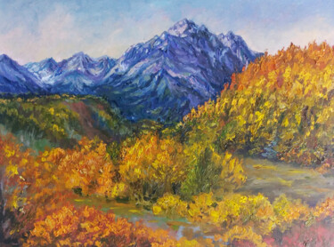 Pittura intitolato "Colorado rocky moun…" da Alona Santhorieieva, Opera d'arte originale, Olio
