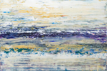 Painting titled "Lavender Surf: Abst…" by Alona Vatkina, Original Artwork, Acrylic