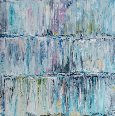 Painting titled "Frozen cascade. Wat…" by Alona Vatkina, Original Artwork, Acrylic