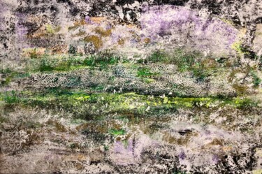 Painting titled "Mossy field. Abstra…" by Alona Vatkina, Original Artwork, Acrylic