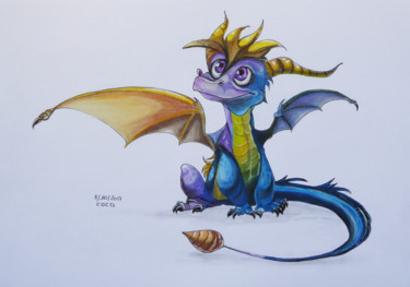 Dessin intitulée "Spyro" par Althea, Œuvre d'art originale