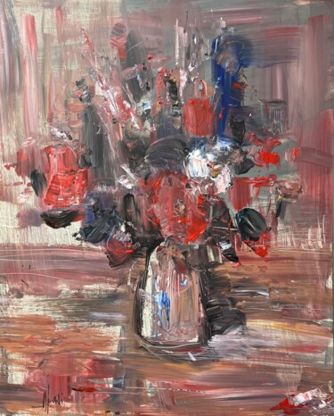 Schilderij getiteld "FLOWERS 2023, ABSTR…" door Altin Furxhi, Origineel Kunstwerk, Acryl