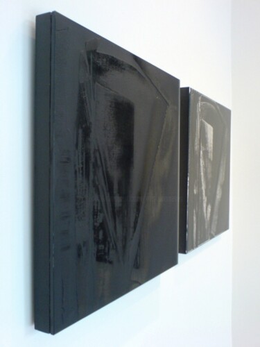 Druckgrafik mit dem Titel "Dark berlin" von Altone Mishino, Original-Kunstwerk, Glas