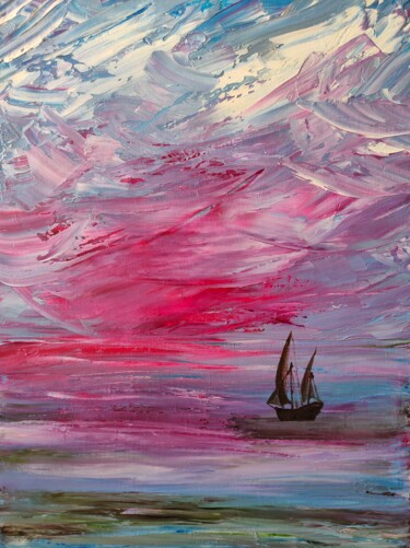 Pintura intitulada "The sea is calling…" por Irina Avlasenko, Obras de arte originais, Óleo