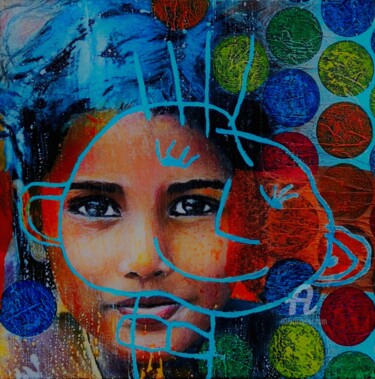 Malerei mit dem Titel "Kanya" von Alvarenga Marques, Original-Kunstwerk, Airbrush