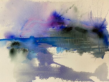 绘画 标题为“Mar Azul” 由Isabel Alvarez, 原创艺术品, 水彩