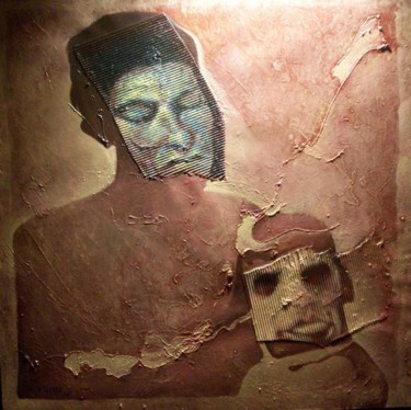Painting titled ""Realidad, máscara…" by Emiliano Villani, Original Artwork
