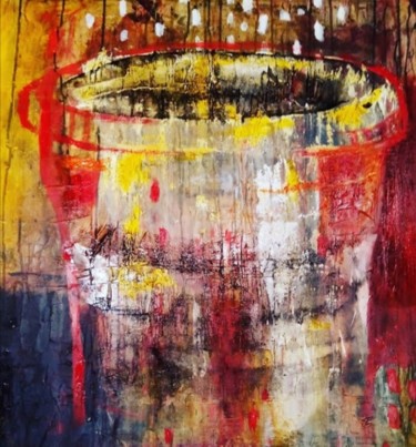 Schilderij getiteld "Vaso" door Alvaro Bustelo, Origineel Kunstwerk, Acryl