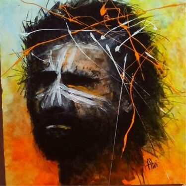 Painting titled "aboriginal genocide…" by Alvise Bon (Alviart), Original Artwork, Acrylic