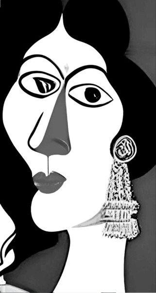 Digital Arts titled "Remembering Picasso…" by Alya Veresk, Original Artwork, Digital Painting