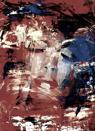 Digitale Kunst getiteld "Бежево-коричневый п…" door Alya Veresk, Origineel Kunstwerk, Digitaal Schilderwerk