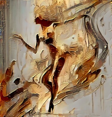 Arts numériques intitulée "Золотой танец" par Alya Veresk, Œuvre d'art originale, Peinture numérique