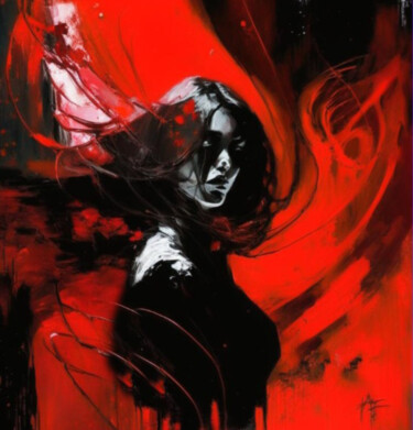 Digital Arts με τίτλο "Красное и черное 3" από Alya Veresk, Αυθεντικά έργα τέχνης, Ψηφιακή ζωγραφική