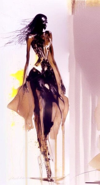 Digitale Kunst getiteld "Мода 6" door Alya Veresk, Origineel Kunstwerk, Digitaal Schilderwerk