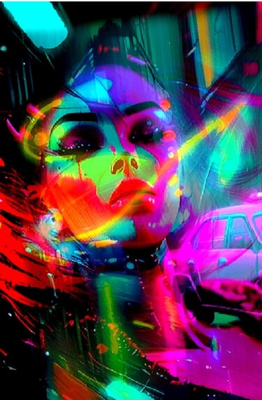 Digital Arts titled "Марианна в городе с…" by Alya Veresk, Original Artwork, Digital Collage