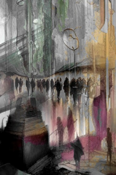 Arte digitale intitolato "Города и люди 12" da Alya Veresk, Opera d'arte originale, Pittura digitale