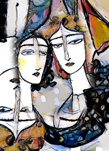 「Сестры」というタイトルのデジタルアーツ Alya Vereskによって, オリジナルのアートワーク, デジタル絵画