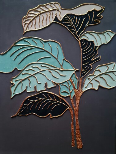 "Plant abstract" başlıklı Tablo Alyona Aleksandrovych tarafından, Orijinal sanat, Petrol