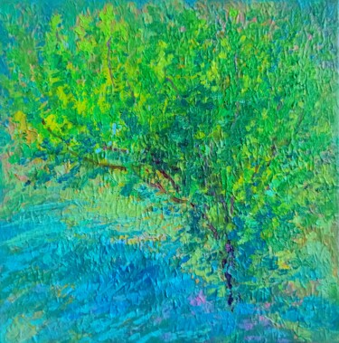Картина под названием "Mantis Tree" - Alyona Masterkova, Подлинное произведение искусства, Масло Установлен на Деревянная ра…