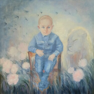 Painting titled "Between Worlds" by Alyona Masterkova, Original Artwork, Oil