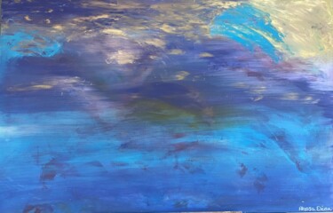 Painting titled "Go with the flow of…" by Alyssa Elena, Original Artwork, Acrylic