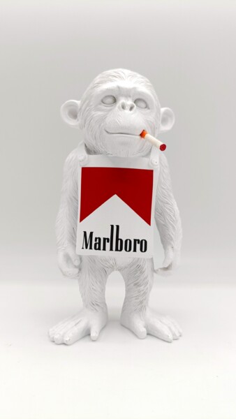 "Marlbo-Chimp" başlıklı Heykel Ama tarafından, Orijinal sanat, Rezine