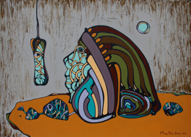 绘画 标题为“Mirror Man or Born…” 由Анастасия Магдалина, 原创艺术品, 丙烯 安装在木质担架架上